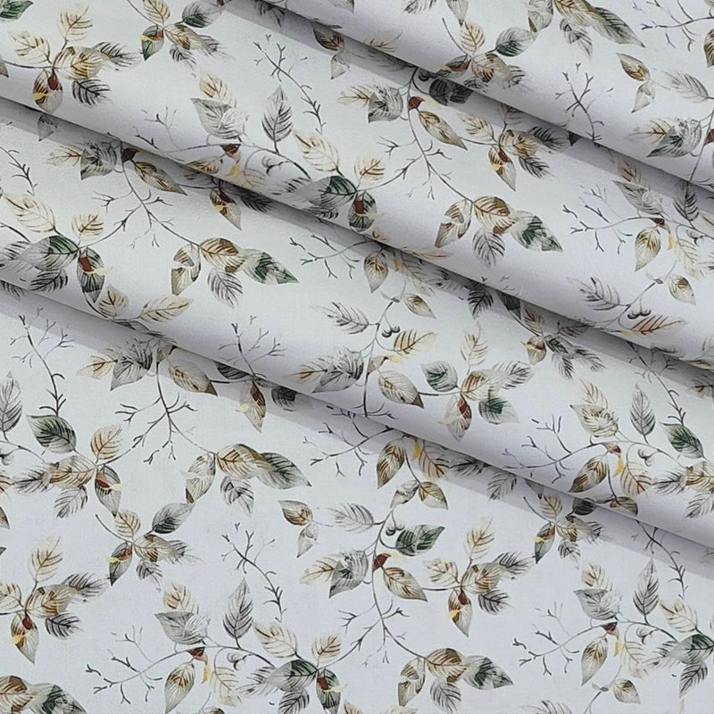 Shirt Fabric Donear Premium Giza Cotton Digital Print Colour Brown N Green