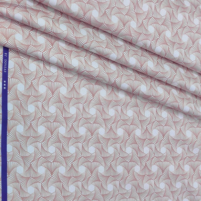 Shirt Fabric Donear Premium Giza Cotton Digital Print Colour Dusty Pink