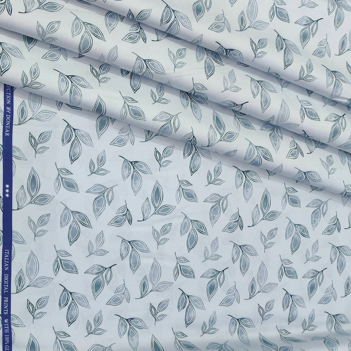 Shirt Fabric Donear Premium Giza Cotton Digital Print Colour Light Green
