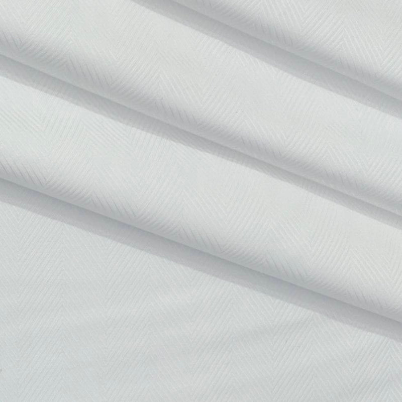 Shirt Fabric Soktas Finest 80s Giza Cotton Herringbone Colour White