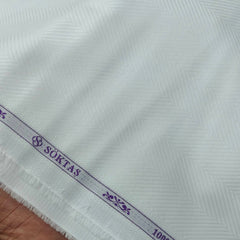 Shirt Fabric Soktas Finest 80s Giza Cotton Herringbone Colour White