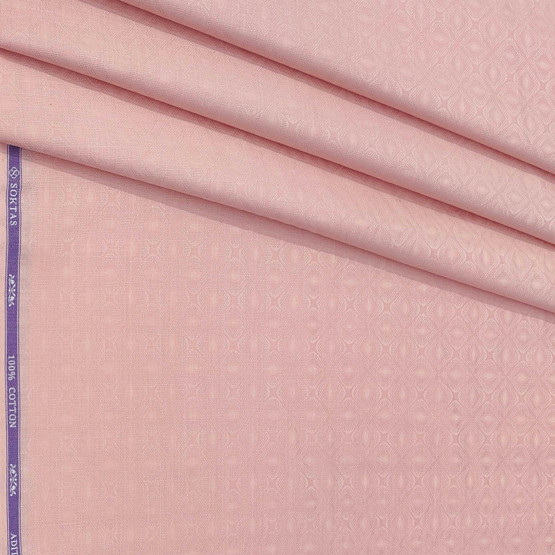 Shirt Fabric Soktas Finest 80s Giza Cotton Jacquard Colour Candy Pink