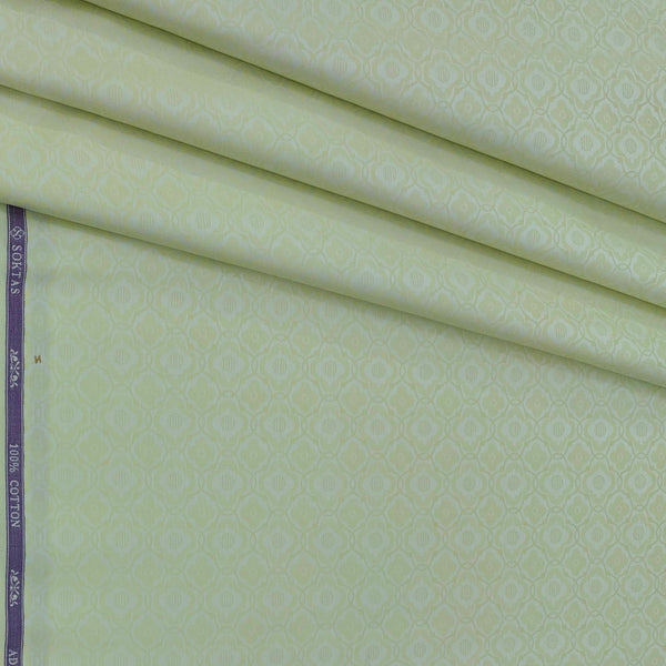 Shirt Fabric Soktas Finest 80s Giza Cotton Jacquard Colour Medium Green