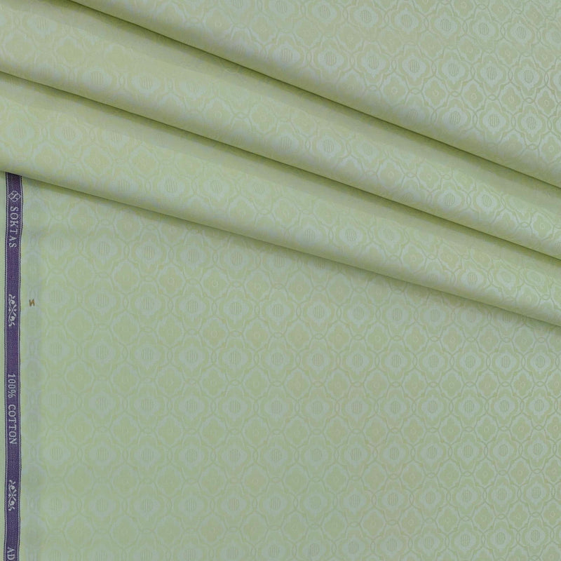 Shirt Fabric Soktas Finest 80s Giza Cotton Jacquard Colour Medium Green