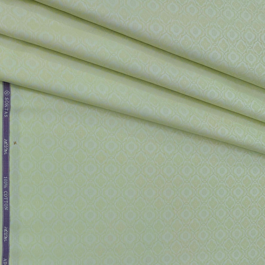 Shirt Fabric Soktas Finest 80s Giza Cotton Jacquard Colour Medium Green