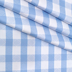 Shirt Fabric Soktas Finest 80s Giza Cotton Check With Dobby Colour Blue N White