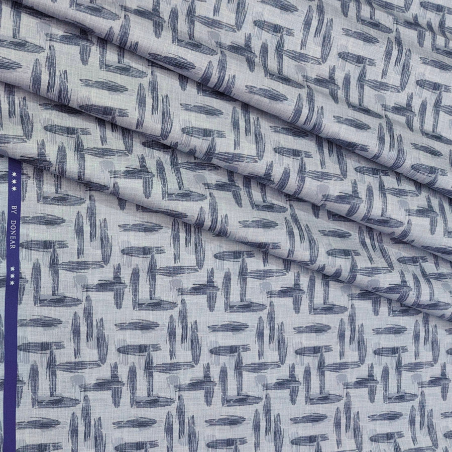 Shirt Fabric Donear Premium Giza Cotton Digital Print Colour Water Grey
