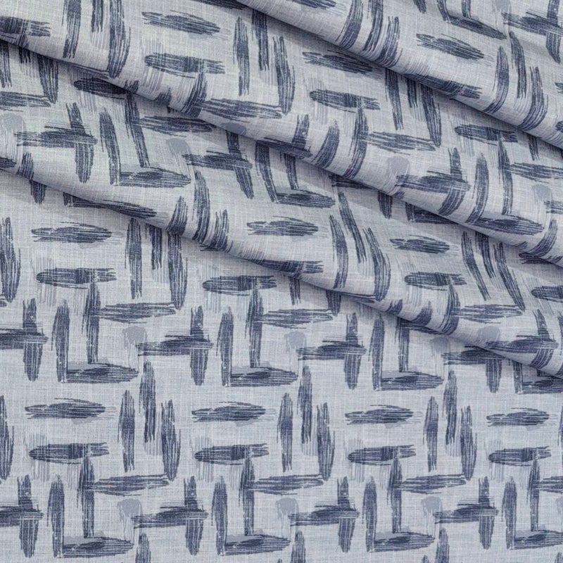 Shirt Fabric Donear Premium Giza Cotton Digital Print Colour Water Grey