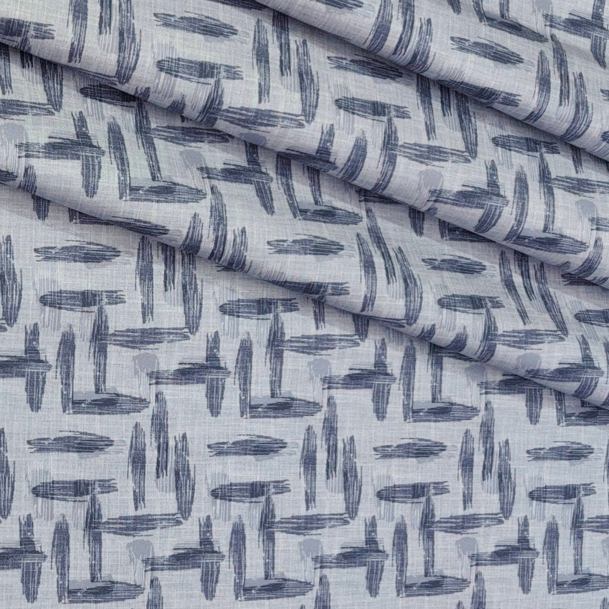 Shirt Fabric Donear Premium Giza Cotton Digital Print Colour Water Grey