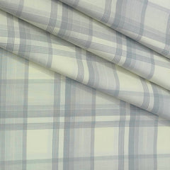 Shirt Fabric Soktas Finest 80s Giza Cotton Broad Check Colour Cream N Grey