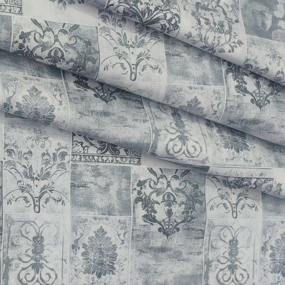 Shirt Fabric Soktas Finest 80s Giza Cotton Digital Print Colour Grey N White