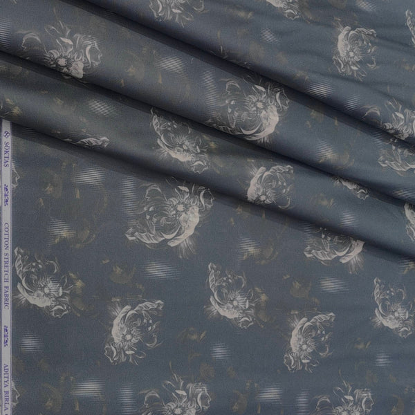 Shirt Fabric Soktas Finest 80s Giza Cotton Digital Print Colour Multicolour