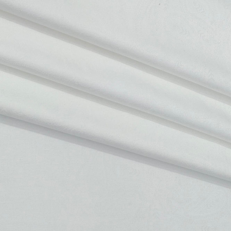 Shirt Fabric Soktas Finest 80s Giza Cotton Jacquard Colour White