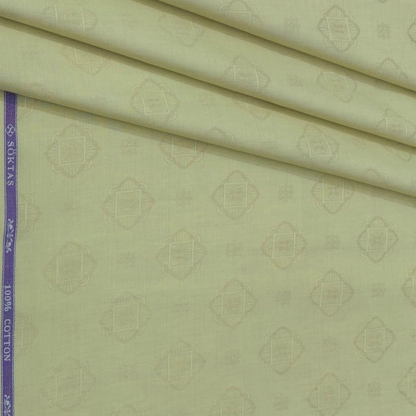 Shirt Fabric Soktas Finest 80s Giza Cotton Jacquard Colour Brownish Green