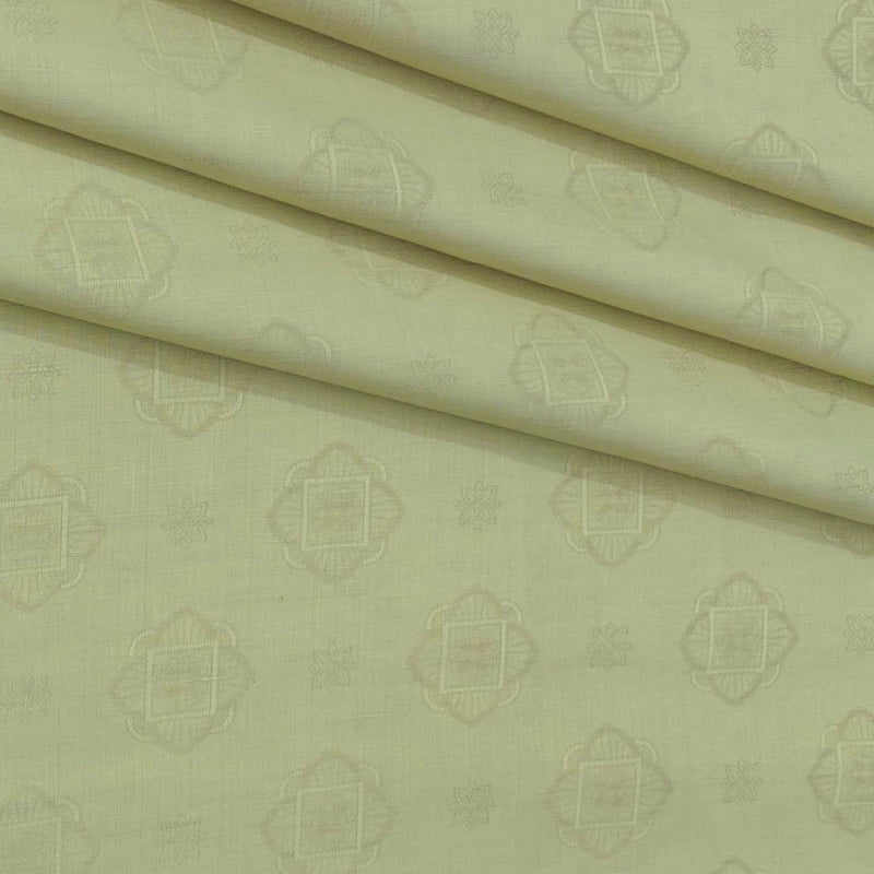 Shirt Fabric Soktas Finest 80s Giza Cotton Jacquard Colour Brownish Green