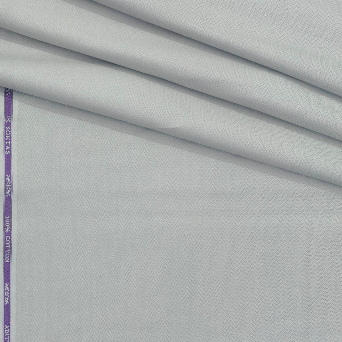 Shirt Fabric Soktas Finest 2Ply 100s Giza Cotton Zig Zag Colour Silver Grey