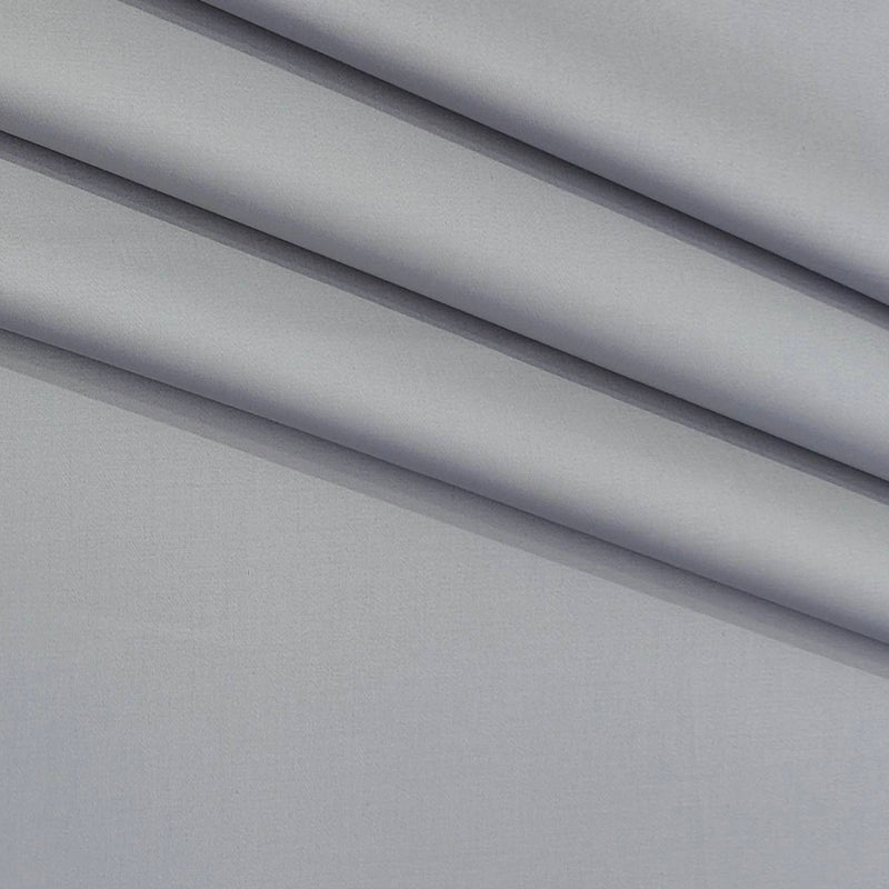 Trouser Fabric Donear Pure Cotton Plain Colour Light Silver