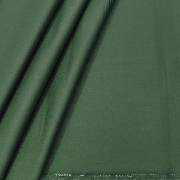 Trouser Fabric Donear Pure Cotton Plain Colour Moss Green