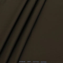 Trouser Fabric Donear Pure Cotton Plain Colour Dark Mocha Brown