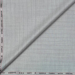 Trouser Fabric Raymond Poly Viscose Broad Lining Colour Silver Grey