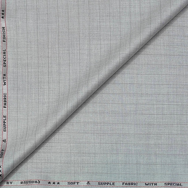 Trouser Fabric Raymond Poly Viscose Broad Lining Colour Silver Grey
