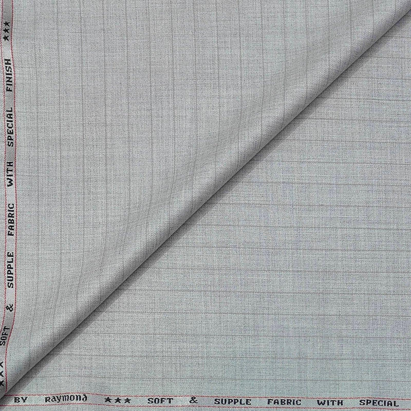 Trouser Fabric Raymond Poly Viscose Broad Lining Colour Silver Grey