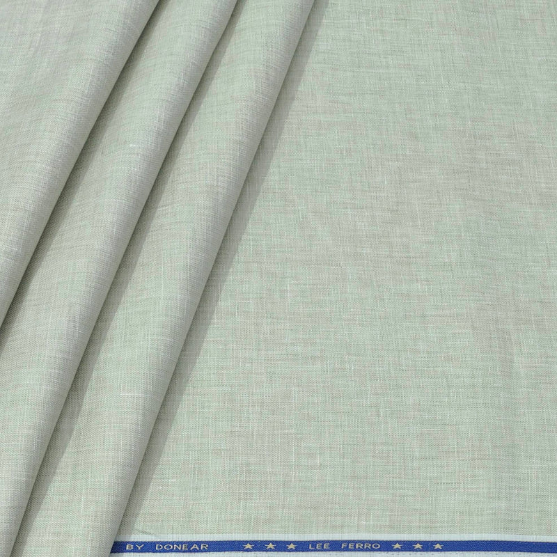 Trouser Fabric Donear Premium 60Lea×44Lea 100% Linen Slub Colour Gin Green