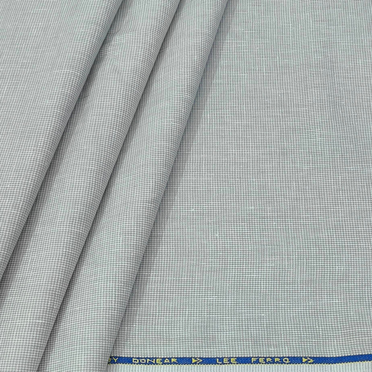 Trouser Fabric Donear Premium 44Lea 100% Linen Pin Check Colour Light Mint Green