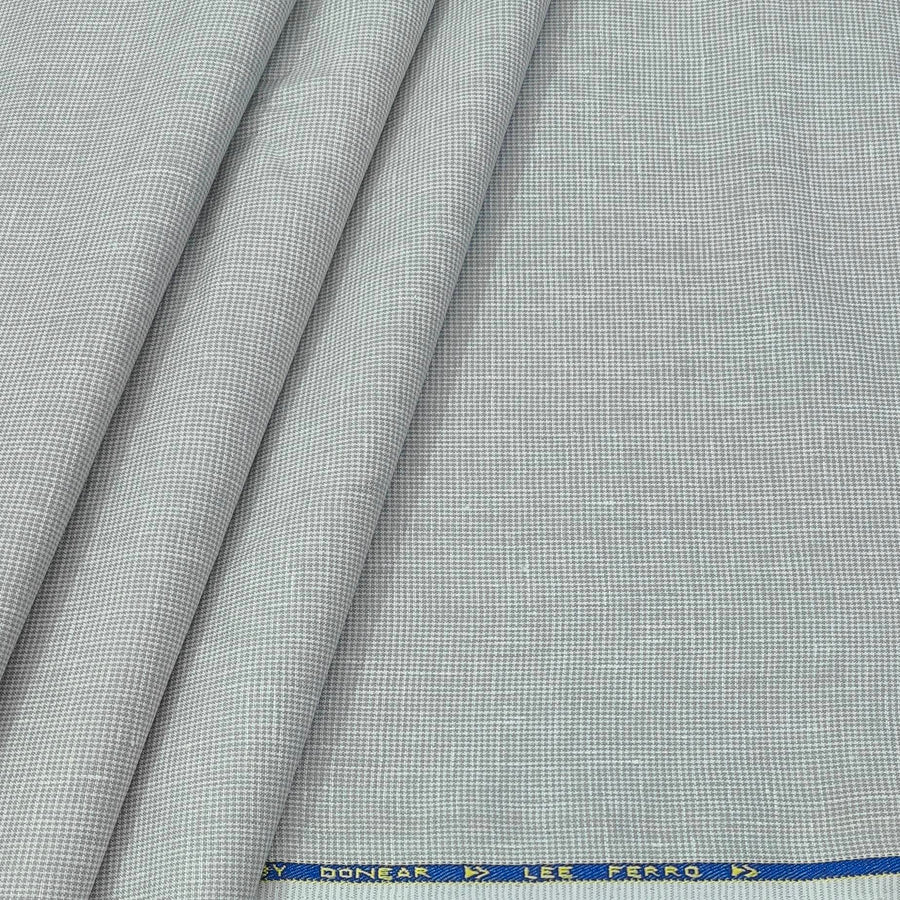 Trouser Fabric Donear Premium 44Lea 100% Linen Pin Check Colour Light Mint Green