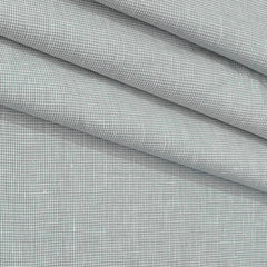 Trouser Fabric Donear Premium 44Lea 100% Linen Pin Check Colour Light Mint Green