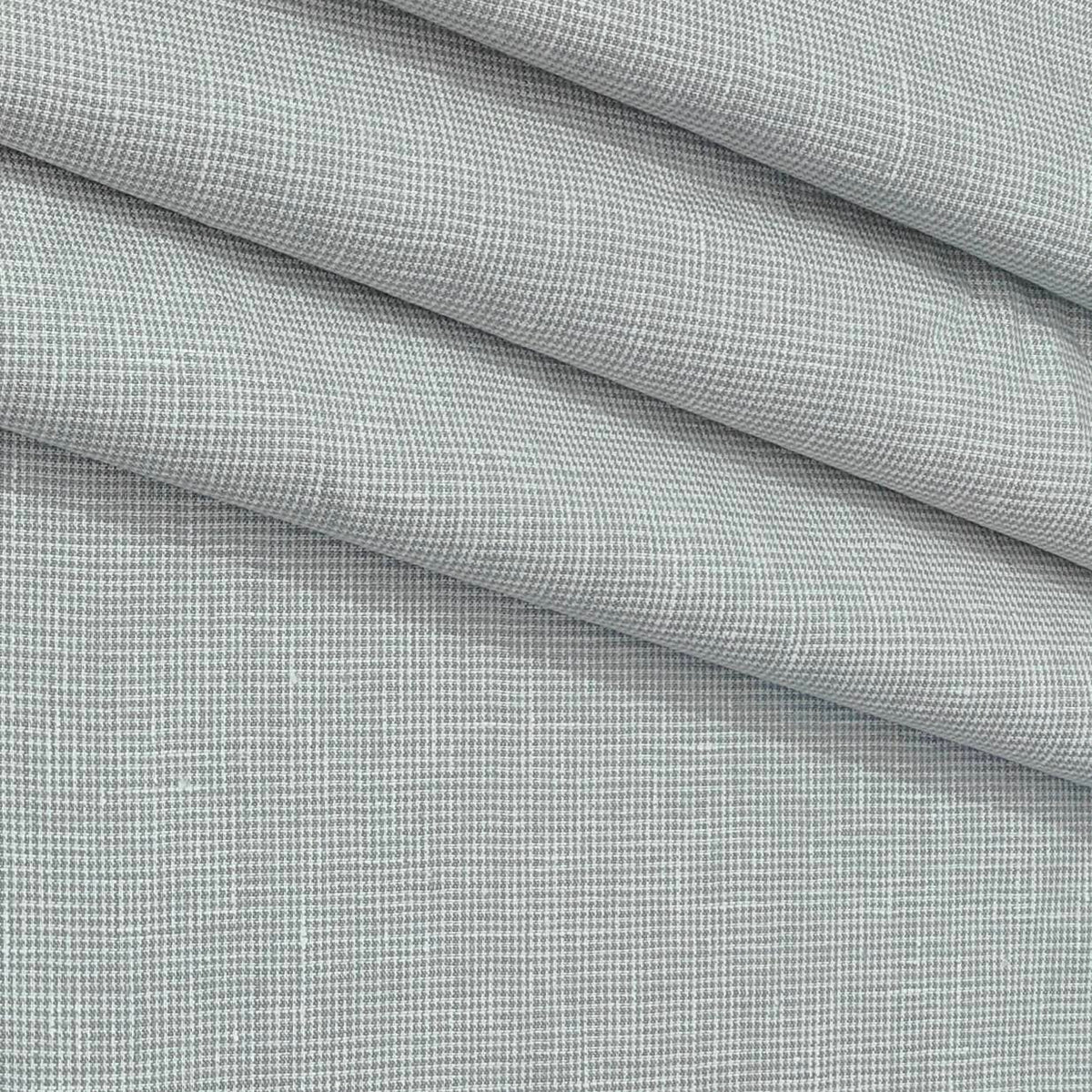 Trouser Fabric Donear Premium 44Lea 100% Linen Pin Check Colour Light Mint Green