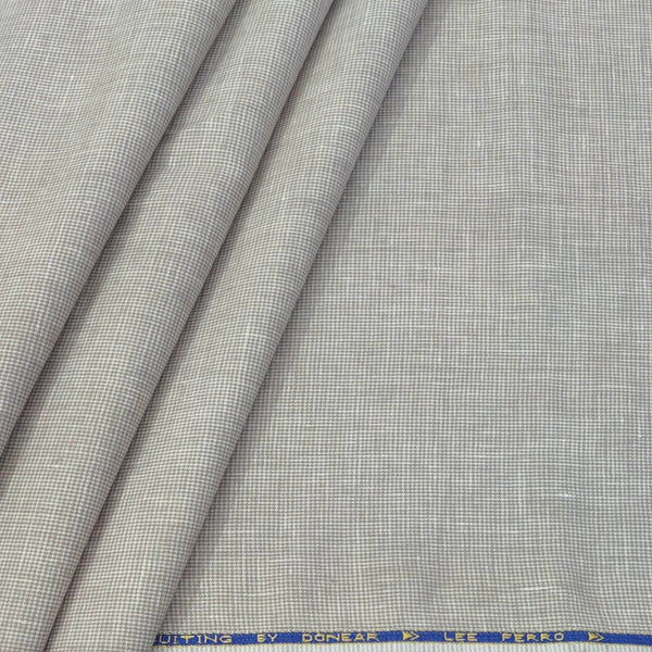 Trouser Fabric Donear Premium 60Lea×44Lea 100% Linen Pin Check Colour Ant Brown