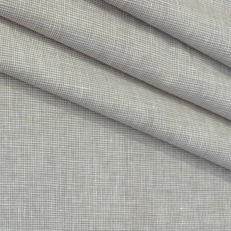 Trouser Fabric Donear Premium 60Lea×44Lea 100% Linen Pin Check Colour Ant Brown