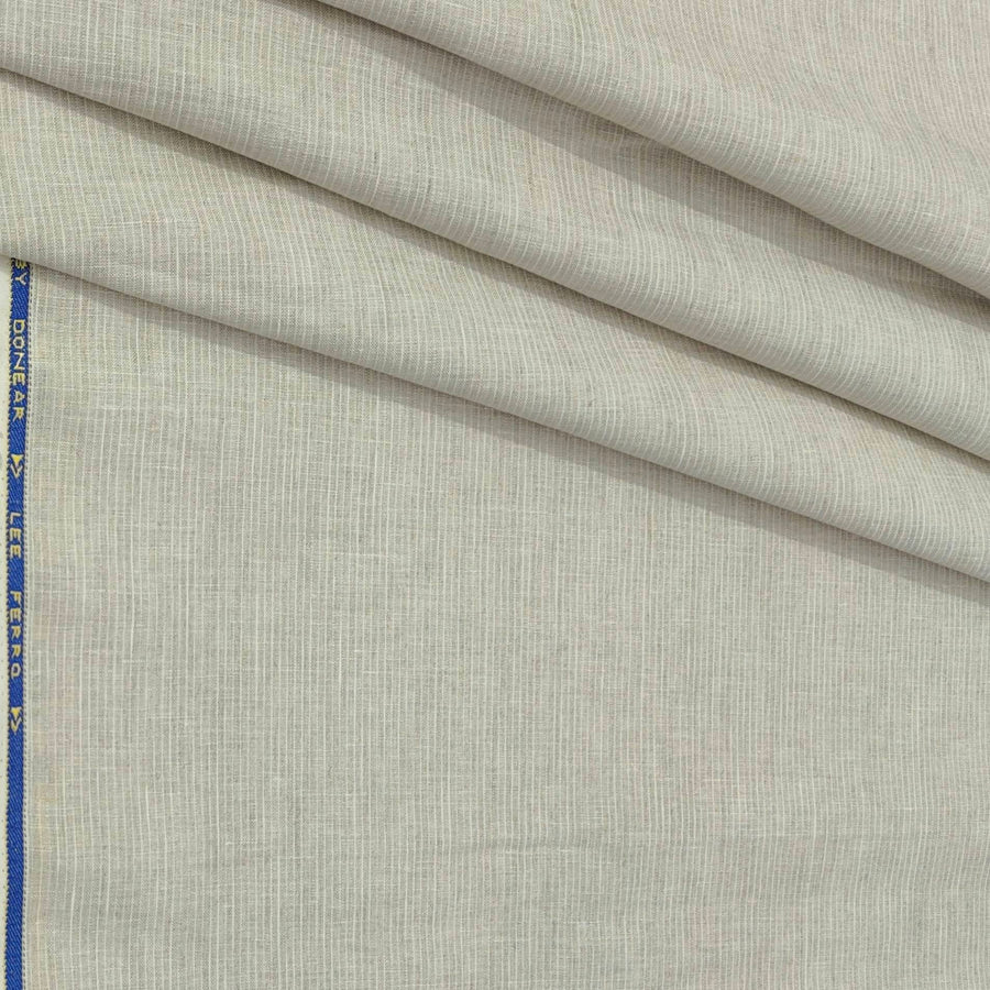 Trouser Fabric Donear Premium 60Lea×44Lea 100% Linen Pin Lining Colour Brown