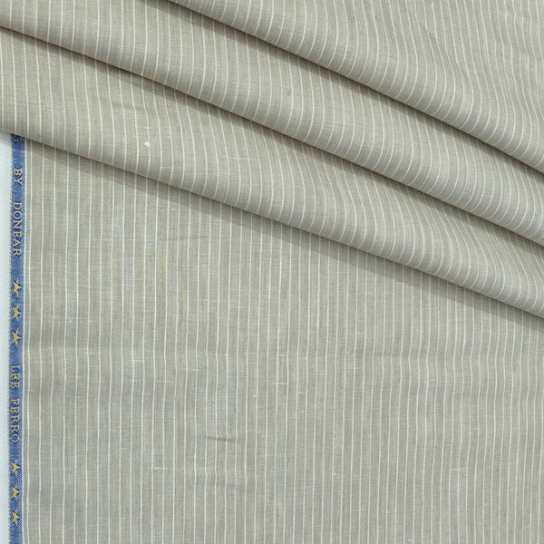 Trouser Fabric Donear Premium 60Lea×44Lea 100% Linen Lining Colour Dark Sand Brown