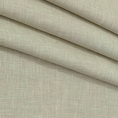 Trouser Fabric Donear Premium 44Lea 100% Linen Pin Check Colour Brown