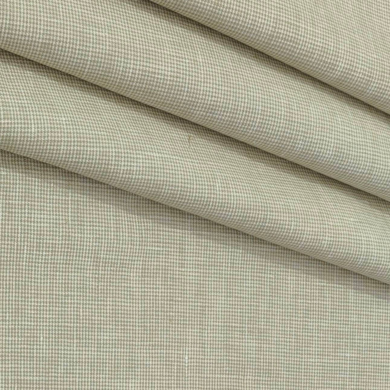 Trouser Fabric Donear Premium 44Lea 100% Linen Pin Check Colour Brown