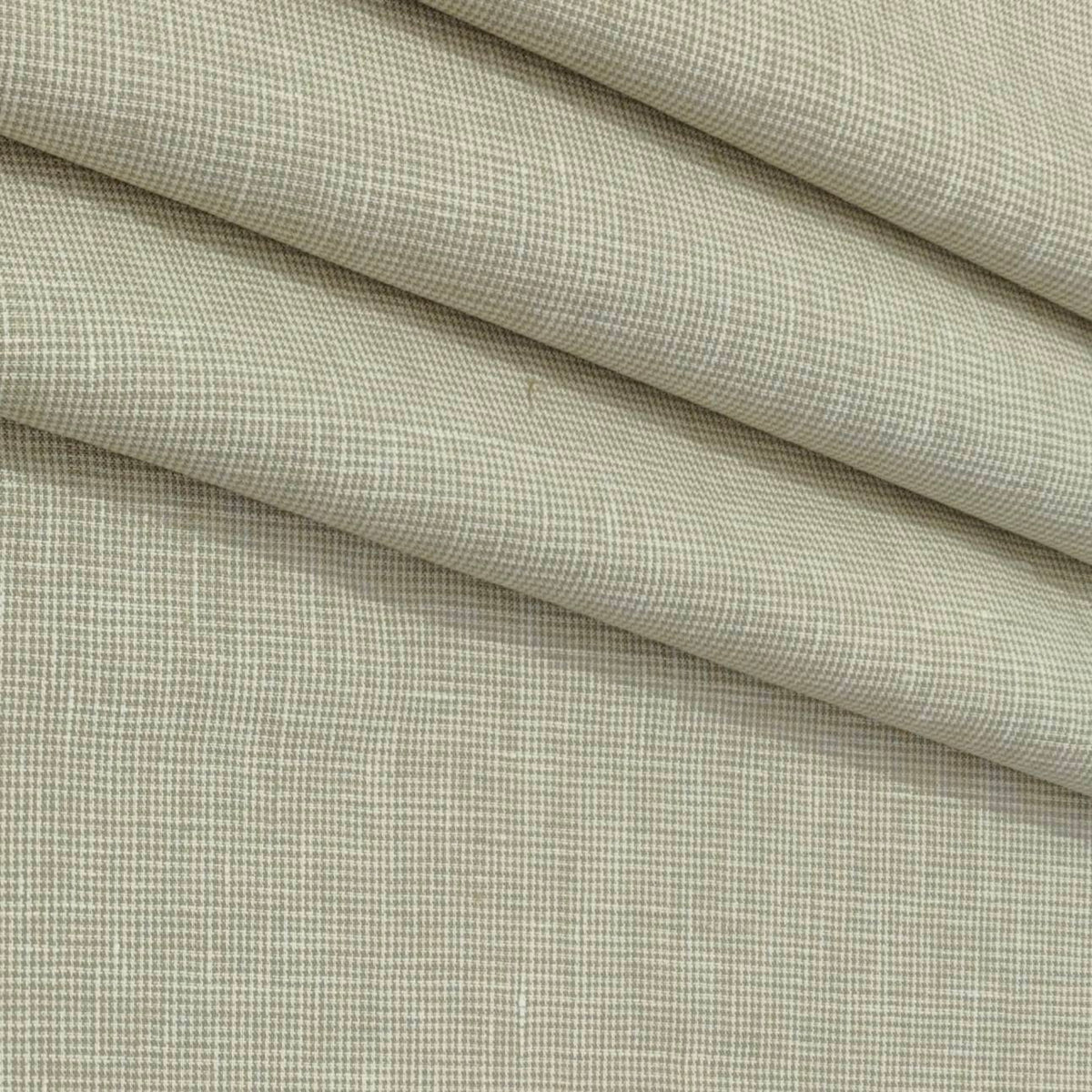 Trouser Fabric Donear Premium 44Lea 100% Linen Pin Check Colour Brown