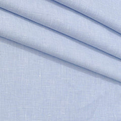 Trouser Fabric Donear Premium 44Lea 100% Linen Pin Check Colour Blue