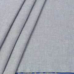 Trouser Fabric Donear Premium 44 Lea 100% Linen Pin Check Colour Light Grey