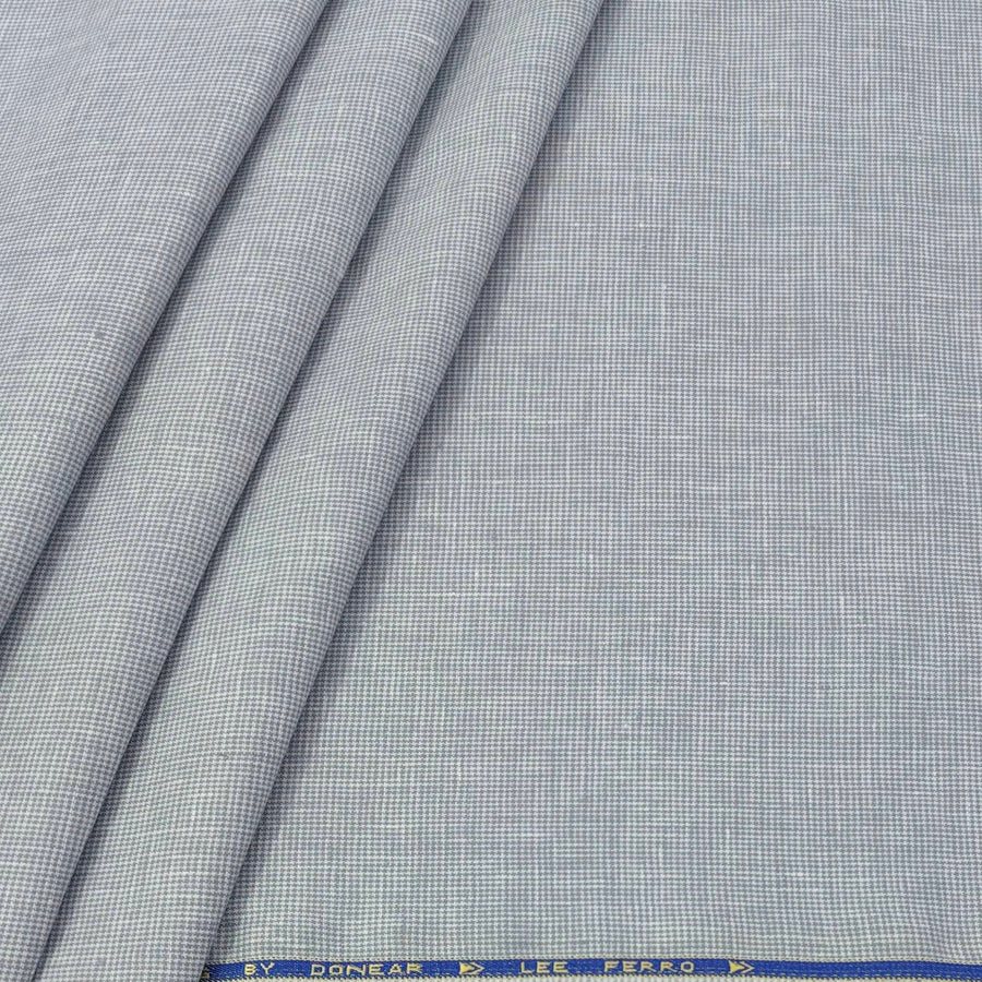 Trouser Fabric Donear Premium 44 Lea 100% Linen Pin Check Colour Light Grey