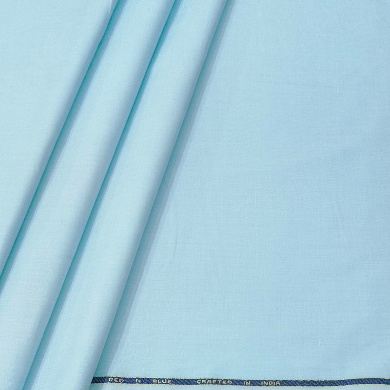 Shirt Fabric ManTire wrinkle Free PC Plain Fill a Fill Colour Columbia Blue