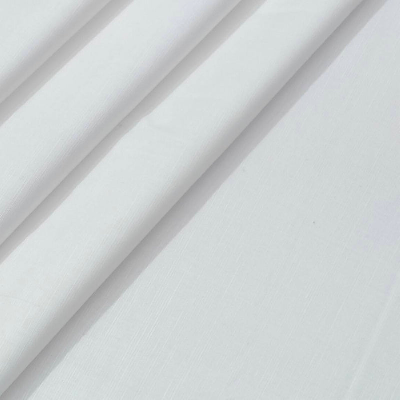 Shirt Fabric Arvind Linen Blended Slub Colour White