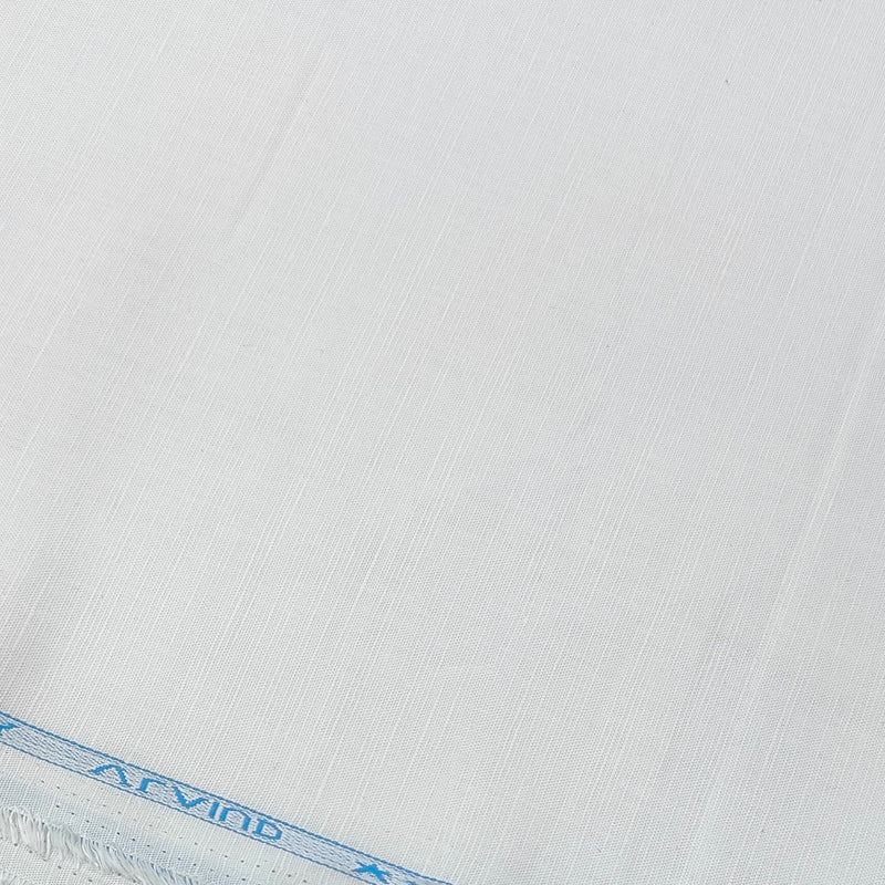 Shirt Fabric Arvind Linen Blended Slub Colour White
