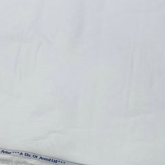 Shirt n Kurta Fabric Arvind Stiff 140×140s Lawn Pure Cotton Plain White