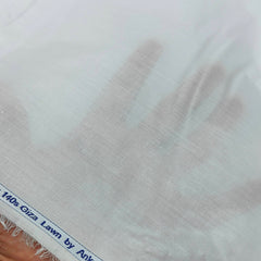 Shirt n Kurta Fabric Arvind Stiff 140×140s Lawn Pure Cotton Plain White