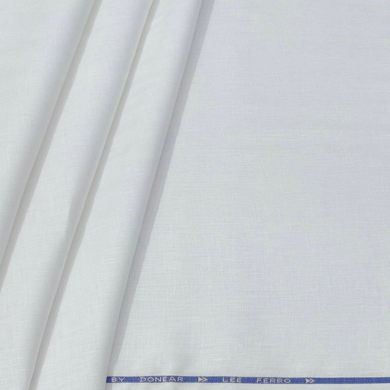 Shirt Fabric Donear 60×60Lea 100%Linen Slub Colour White