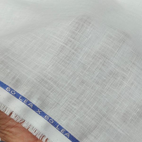 Shirt Fabric Donear 60×60Lea 100%Linen Slub Colour White