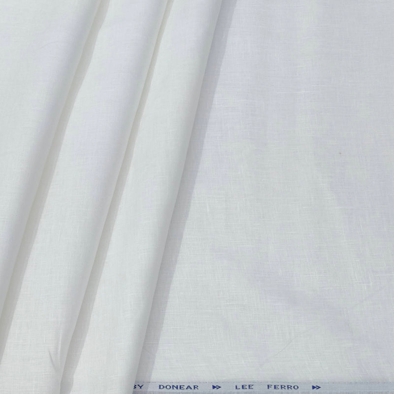 Shirt Fabric Donear 125Lea × 125 Lea 100%Linen Slub Colour White