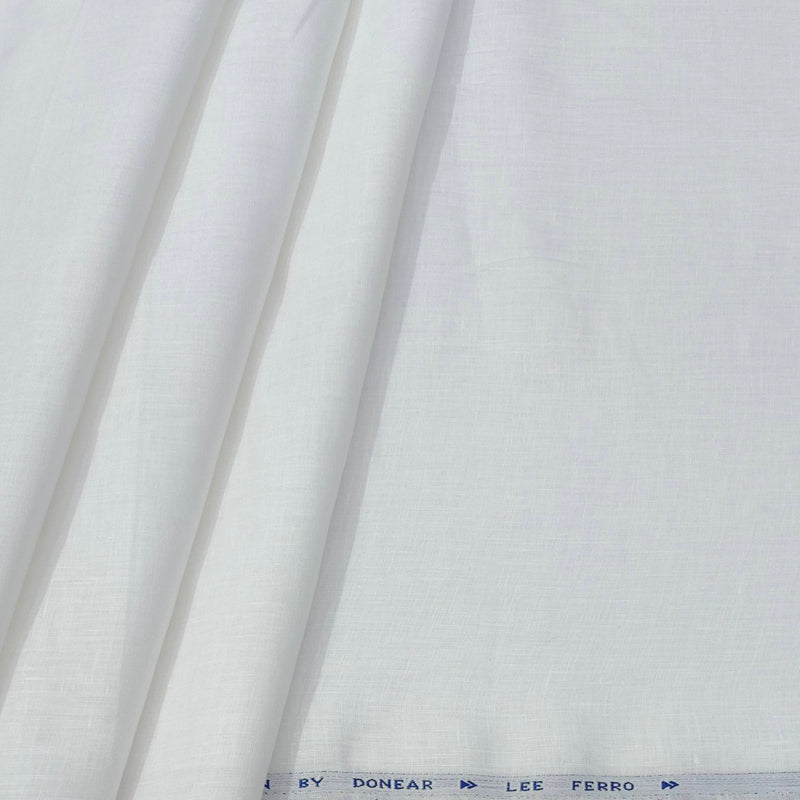 Shirt Fabric Donear 100 Lea × 100 Lea 100%Linen Slub Colour White